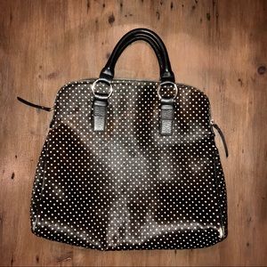Laura Di Maggio polka dot fur handbag